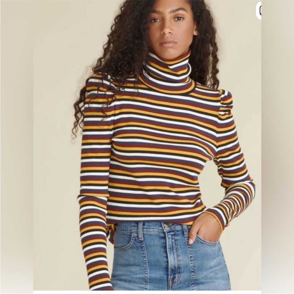 Striped Turtleneck Sweater